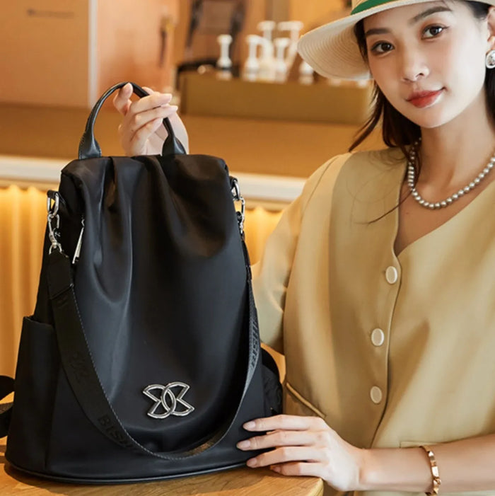 Women Large Capacity Outdoor Tote Bag  (Black)
