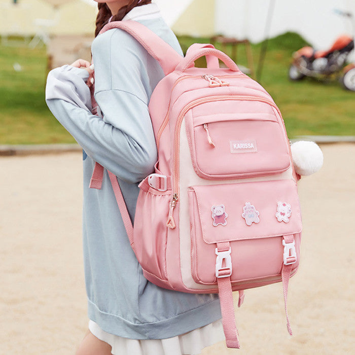 Kids Waterproof Backpack School Bag (Pink)