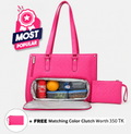 Office Travel Tote Bag with Lunch Compartment (Color Pink )