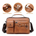 Men's Pu Leather Shoulder Bag (Brown shape)
