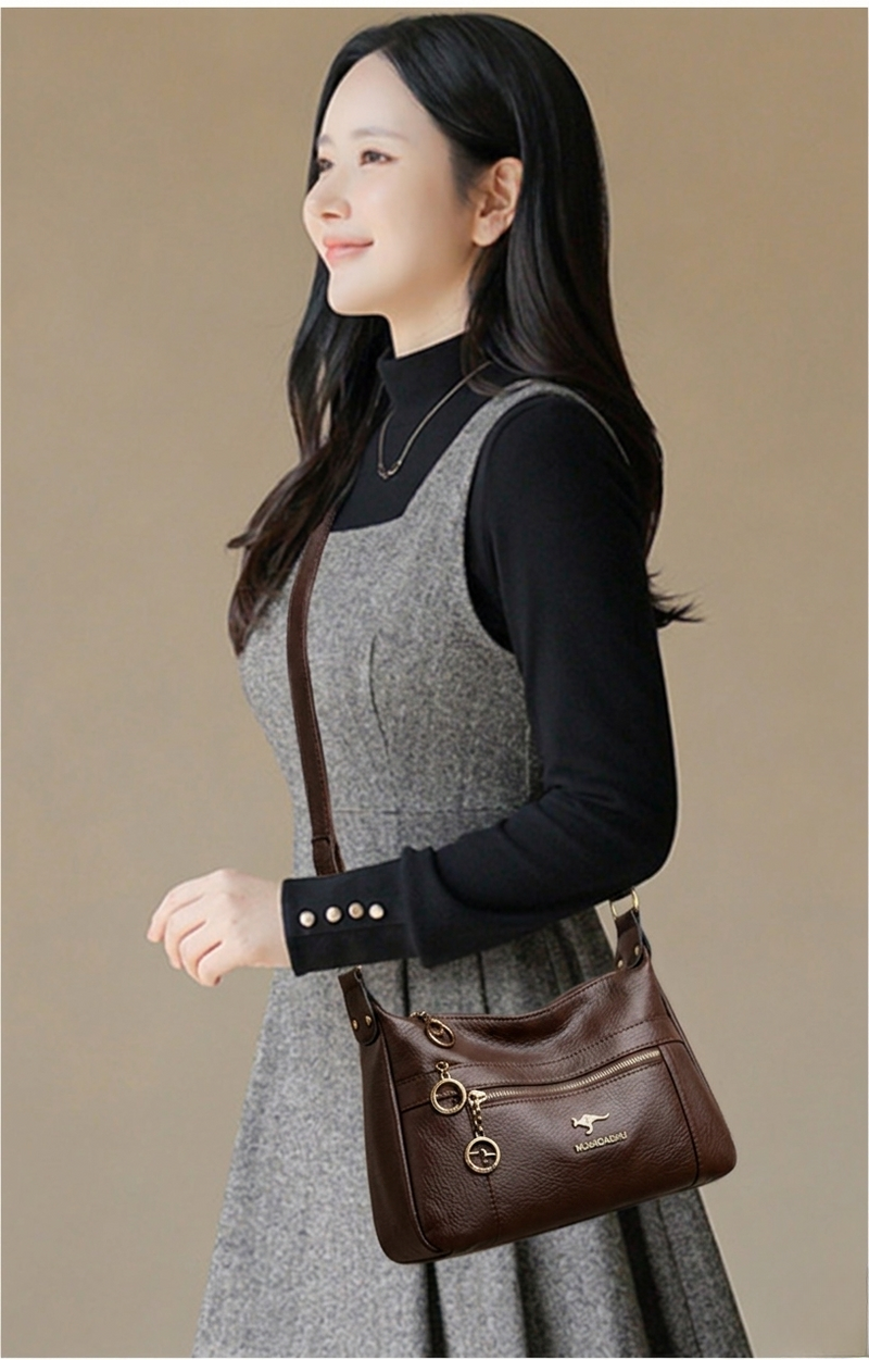 Stylish Practical Large Capacity Crossbody Bag (Coffee)