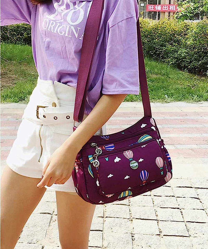 Korean Sports Travel Shoulder Bag (Purple)