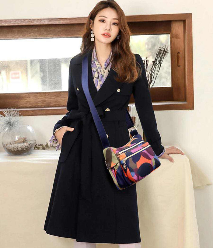 Korean Sports Travel Shoulder Bag (Maroon)