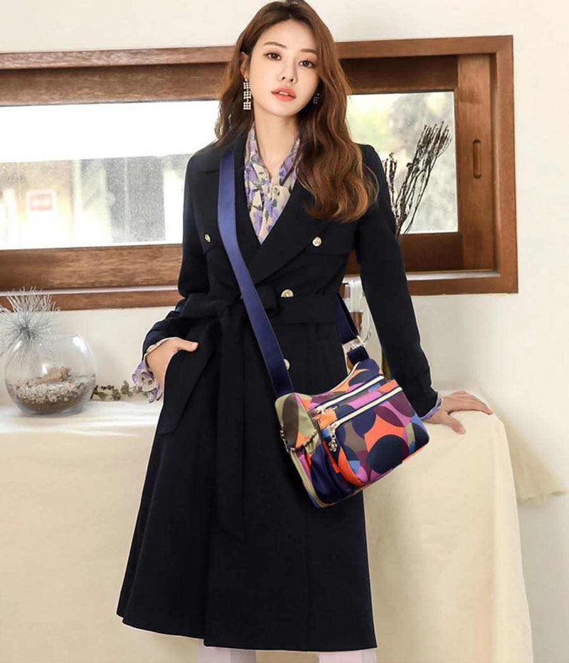Korean Sports Travel Shoulder Bag (Maroon)