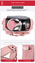 Women’s Large Capacity Travel & Gym Bag (Pink)