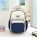 School Backpack for Middle, High School & College (White Blue)