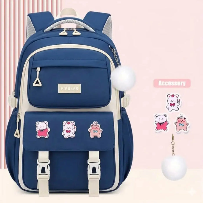 Kids Waterproof Backpack School Bag (Blue)