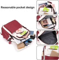 School Backpack for Middle, High School & College (RED)