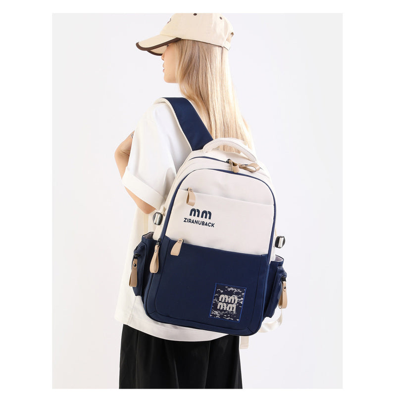 Cute Simple Casual Backpack (Blue)