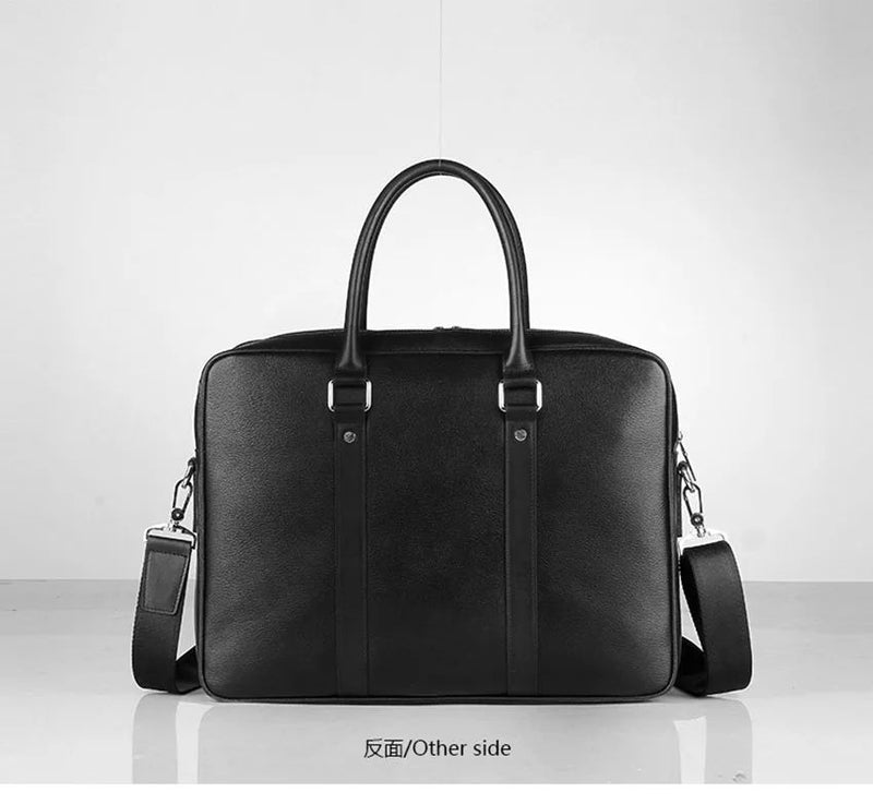 Men’s Leather Business Messenger Laptop Briefcase