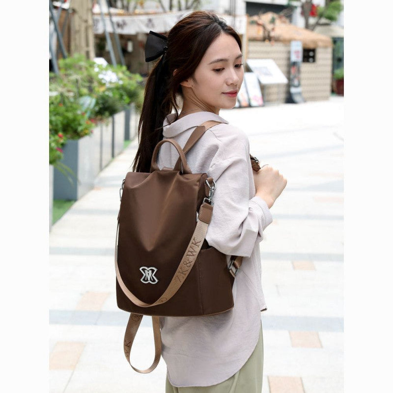 New Texture Oxford Cloth Women's Backpack (Brown)