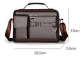 Men's Pu Leather Shoulder Bag (Chocolate color)