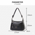 Stylish Practical Large Capacity Crossbody Bag (Black)