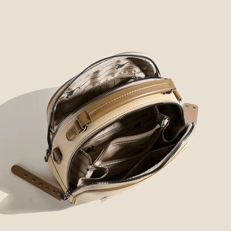 Ladies Multi-Layer Handbag (Cream)