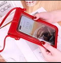 Women’s PU Leather Phone Holder Crossbody Wallet (Red)