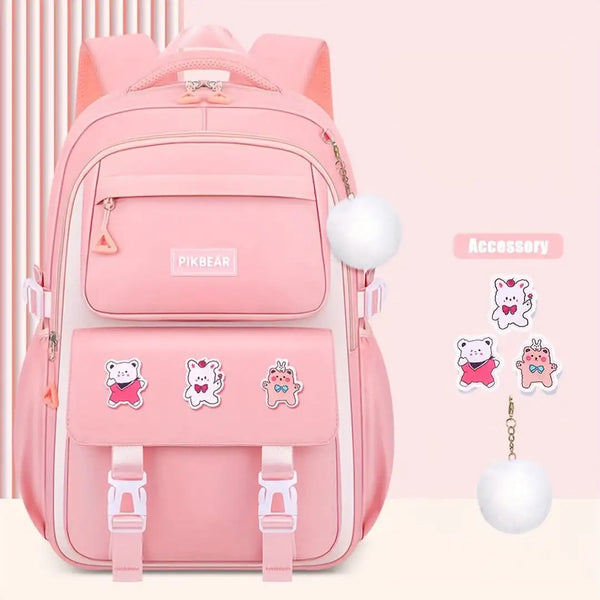 Kids Waterproof Backpack School Bag (Pink)