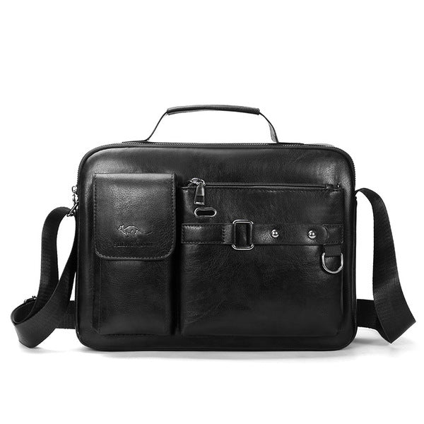 Men's Pu Leather Shoulder Bag (Black shape)