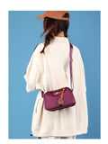 Gelory Casual Travel Waterproof Messenger Bag Trendy(Purple)