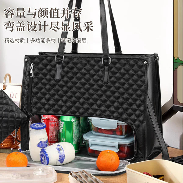 Office Travel Tote Bag with Lunch Compartment