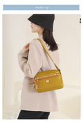 Lightweight Nylon Shoulder Bag (Golden)
