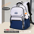 School Backpack for Middle, High School & College (White Blue)