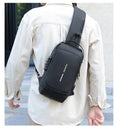 USB Charging Anti-Theft Sling Shoulder Bag (Black)