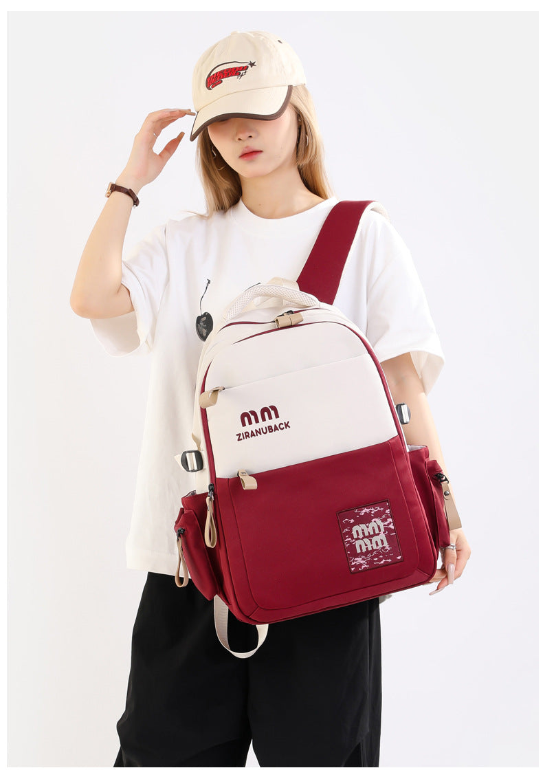 Cute Simple Casual Backpack (Red)