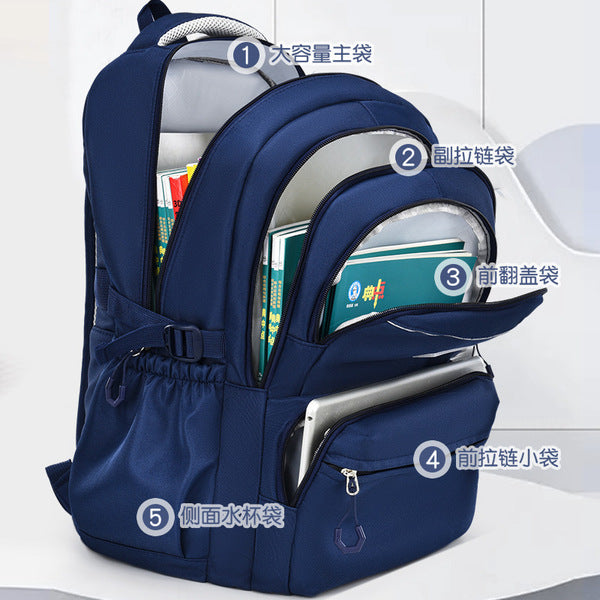 School Backpack for Middle, High School & College (Royal Blue)