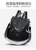 New Texture Oxford Cloth Women’s Backpack(Black)