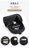 Nylon Durable Waterproof Casual Shoulde Backpack (Black)