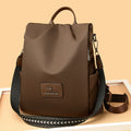 New Texture Oxford Cloth Women's Backpack (Brown)
