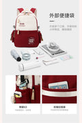 Cute Simple Casual Backpack (Red)