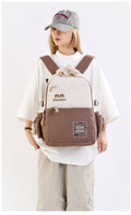 Cute Simple Casual Backpack (Khaki)