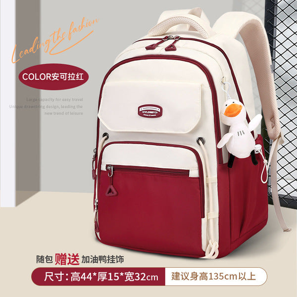 School Backpack for Middle, High School & College (RED)