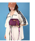 Gelory Casual Travel Waterproof Messenger Bag Trendy(Purple)