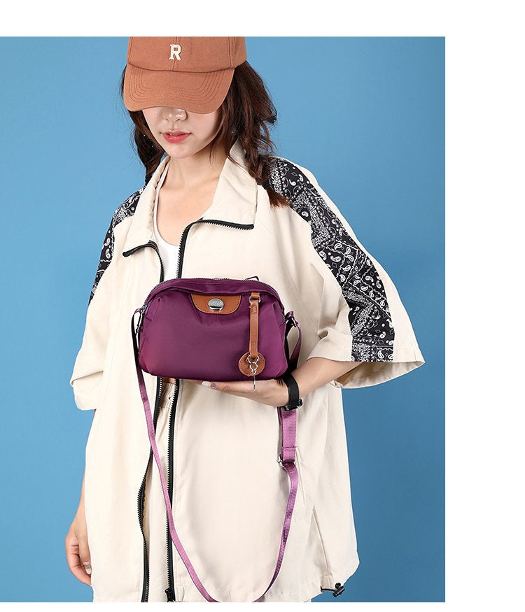 Gelory Casual Travel Waterproof Messenger Bag Trendy(Purple)