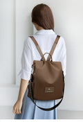 New Texture Oxford Cloth Women's Backpack (Brown)
