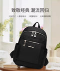 Nylon Durable Waterproof Casual Shoulde Backpack (Black)