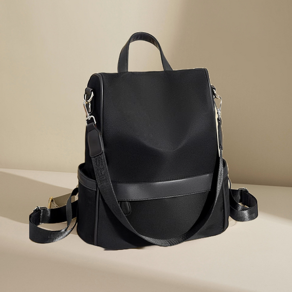 Women’s Waterproof Anti-Theft Nylon Backpack (Black)