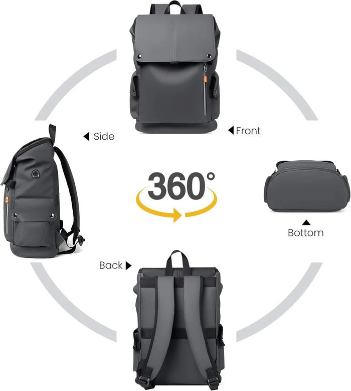 Large Capacity College &amp; Travel Backpack (Black)