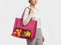 Office Travel Tote Bag with Lunch Compartment (Color Pink )