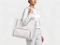 Office Travel Tote Bag with Lunch Compartment ( Color White)