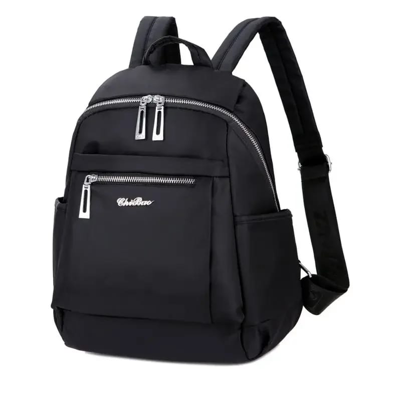 Nylon Durable Waterproof Casual Shoulde Backpack (Black)