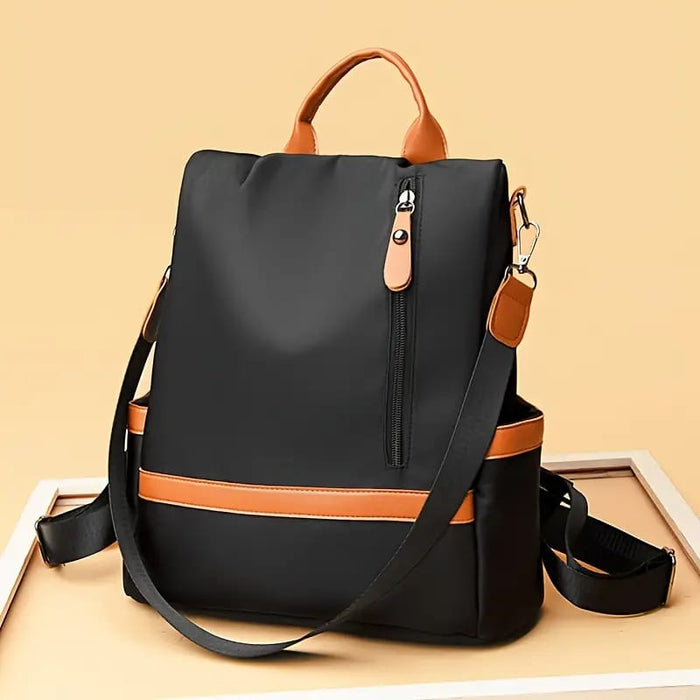 Women Large Capacity Outdoor Tote Bag ( Orange black)