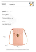 Women’s PU Leather Phone Holder Crossbody Wallet (Brown)