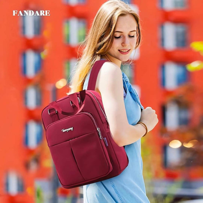 New leisure nylon ladies CHINA Bagpack (Red)