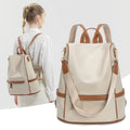 Women’s Waterproof Anti-Theft Nylon Backpack (Cream)