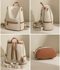Women’s Waterproof Anti-Theft Nylon Backpack (Cream)