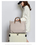 Women’s Oxford Large Tote Shoulder Bag (White)