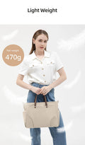Women’s Oxford Large Tote Shoulder Bag (White)